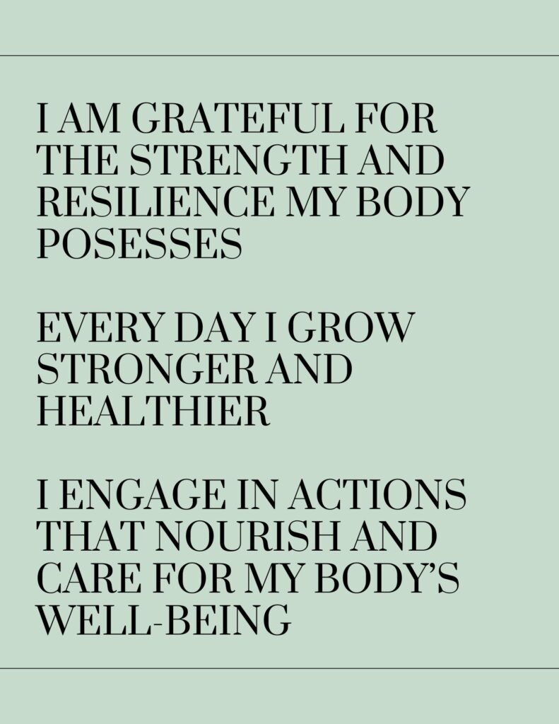 Affirmations for Health and Wellness