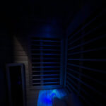 Heat therapy from the infrared sauna supports overall wellness.